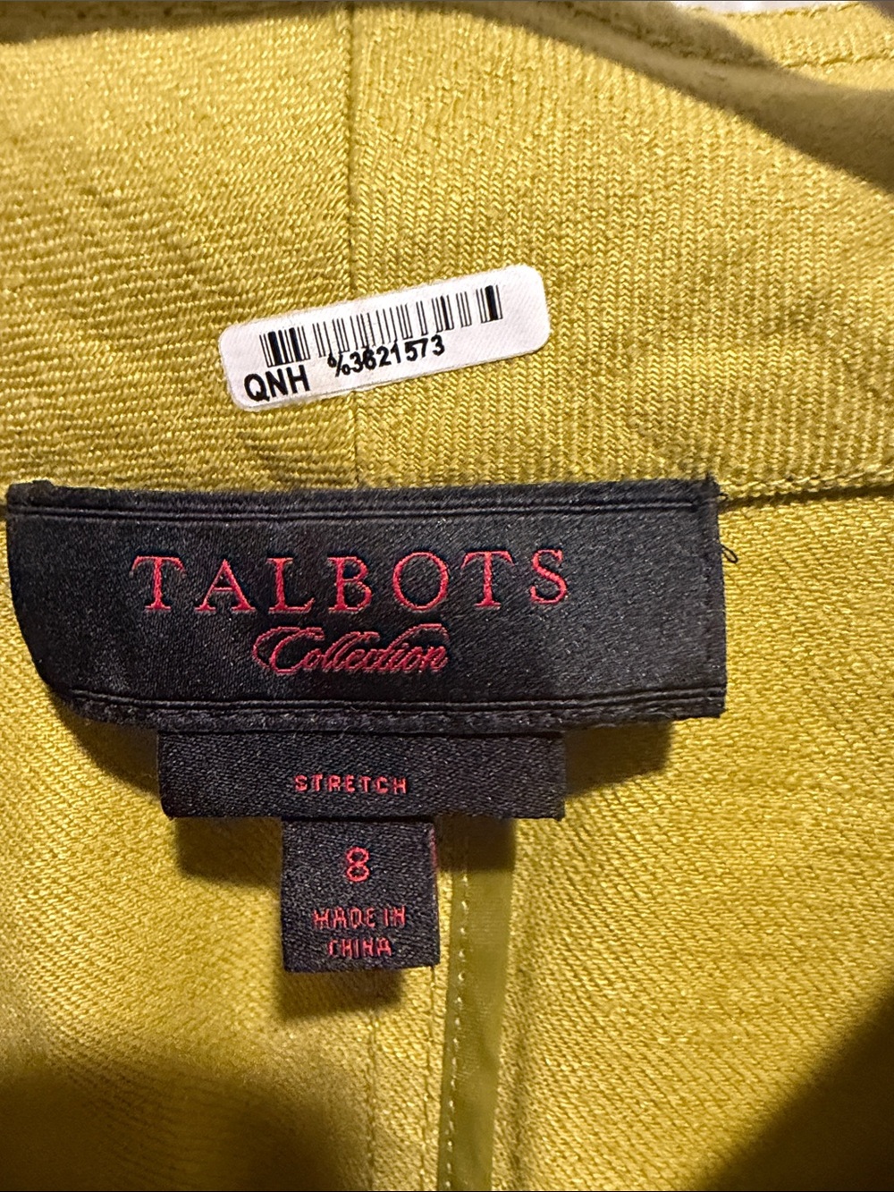 Talbots Lime-Green Tie-Waist Trench Jacket - Picture 3 of 4